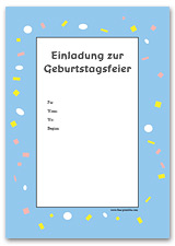 Kostenlose Geburtstagseinladungen Zum Ausdrucken Gratis Vorlagen Fur Die Einladung Zum Geburtstag Bei Free Printable Com
