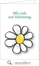 Voransicht Valentinskarte mit Blume