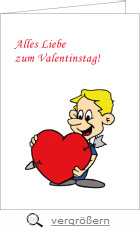 Voransicht Valentinskarte mit Herzen