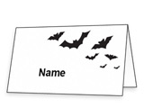 Tischkarte Halloween Fledermäuse