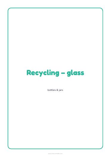 Schild: 'Altglas'
