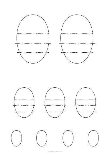 Easter egg templates to decorate (3 sizes)