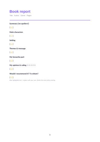 Book report